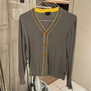 Grey and yellow cardigan